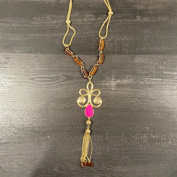Lilly Pulitzer Long Statement Tassel Necklace